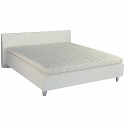 TEMPO KONDELA Manželská posteľ, ekokoža biela, 180x200, DREAM