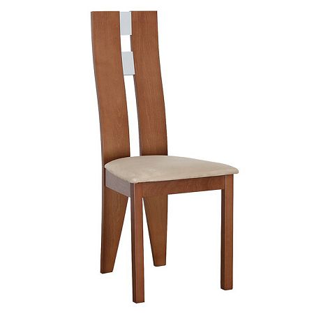 TEMPO KONDELA Drevená stolička, čerešňa/látka béžová, BONA