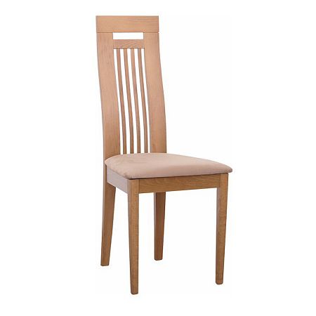 TEMPO KONDELA Drevená stolička, dub medový/látka hnedá, EDINA