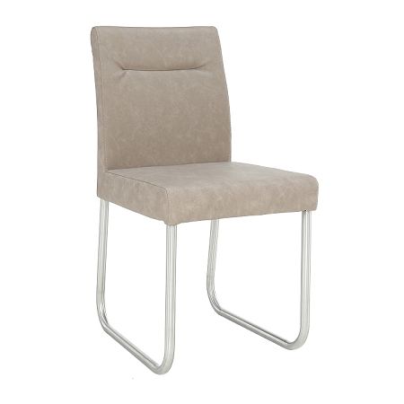 TEMPO KONDELA Jedálenská stolička, sivohnedá ekokoža s efektom brúsenej kože, INDRA typ 2