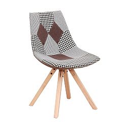 TEMPO KONDELA Dizajnová stolička, látka patchwork, PEPITO NEW TYP 10