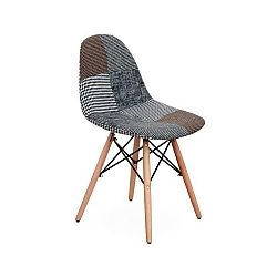TEMPO KONDELA Dizajnová stolička, látka patchwork, PEPITO TYP 9
