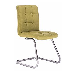 TEMPO KONDELA Dizajnová stolička, zelená látka, LAVINIA