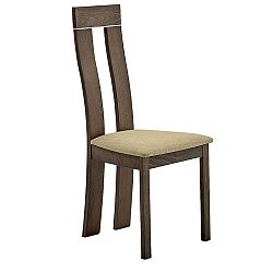 TEMPO KONDELA Drevená stolička, buk merlot/hnedá látka, DESI
