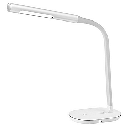 TEMPO KONDELA LED lampa s USB zdierkou, biela, WO50-W
