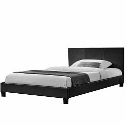 TEMPO KONDELA Manželská posteľ, čierna, 160x200, NADIRA