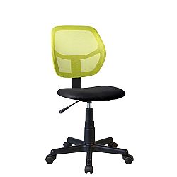 TEMPO KONDELA Otočná stolička, zelená/čierna, MESH