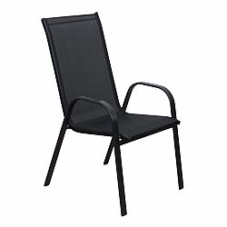 TEMPO KONDELA Stohovateľná stolička, tmavosivá/čierna, ALDERA