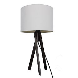 TEMPO KONDELA Stolná lampa, biela/drevo čierne, LILA Typ 4 LS2002
