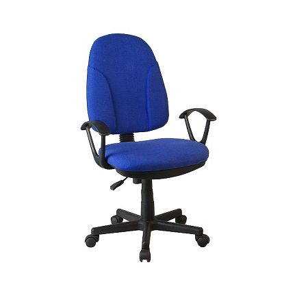 TEMPO KONDELA Kancelárska stolička, modrá látka, DEVRI