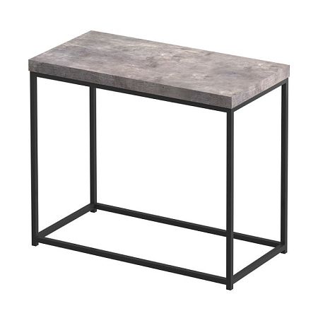 TEMPO KONDELA Príručný stolík, čierna/betón, TENDER