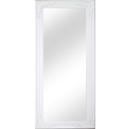 TEMPO KONDELA Zrkadlo, drevený rám bielej farby, MALKIA TYP 8